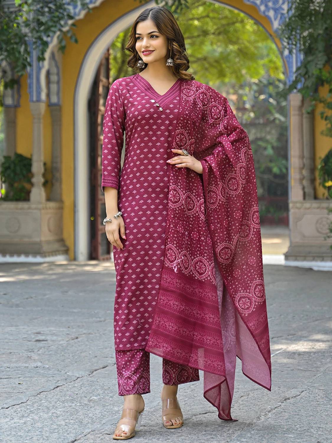AHIKA Women Kurta Pant Dupatta Set