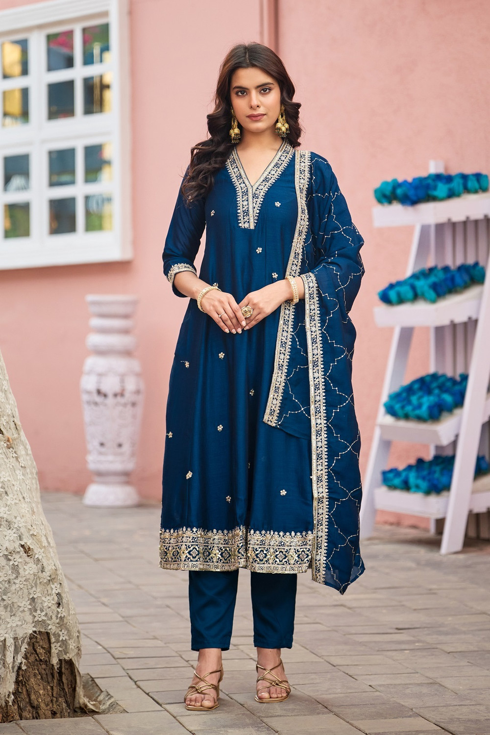 Image of JANAY Women Kurta Pant Dupatta Set