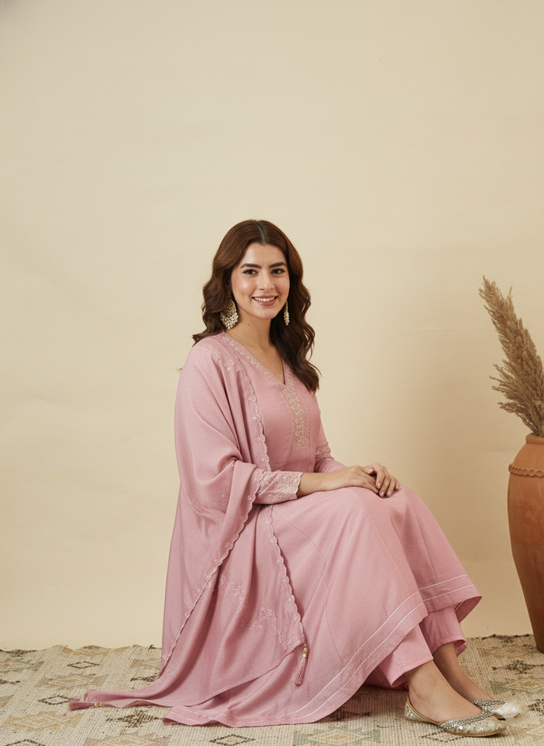 Image of MOKOSH Women Kurta Pant Dupatta Set