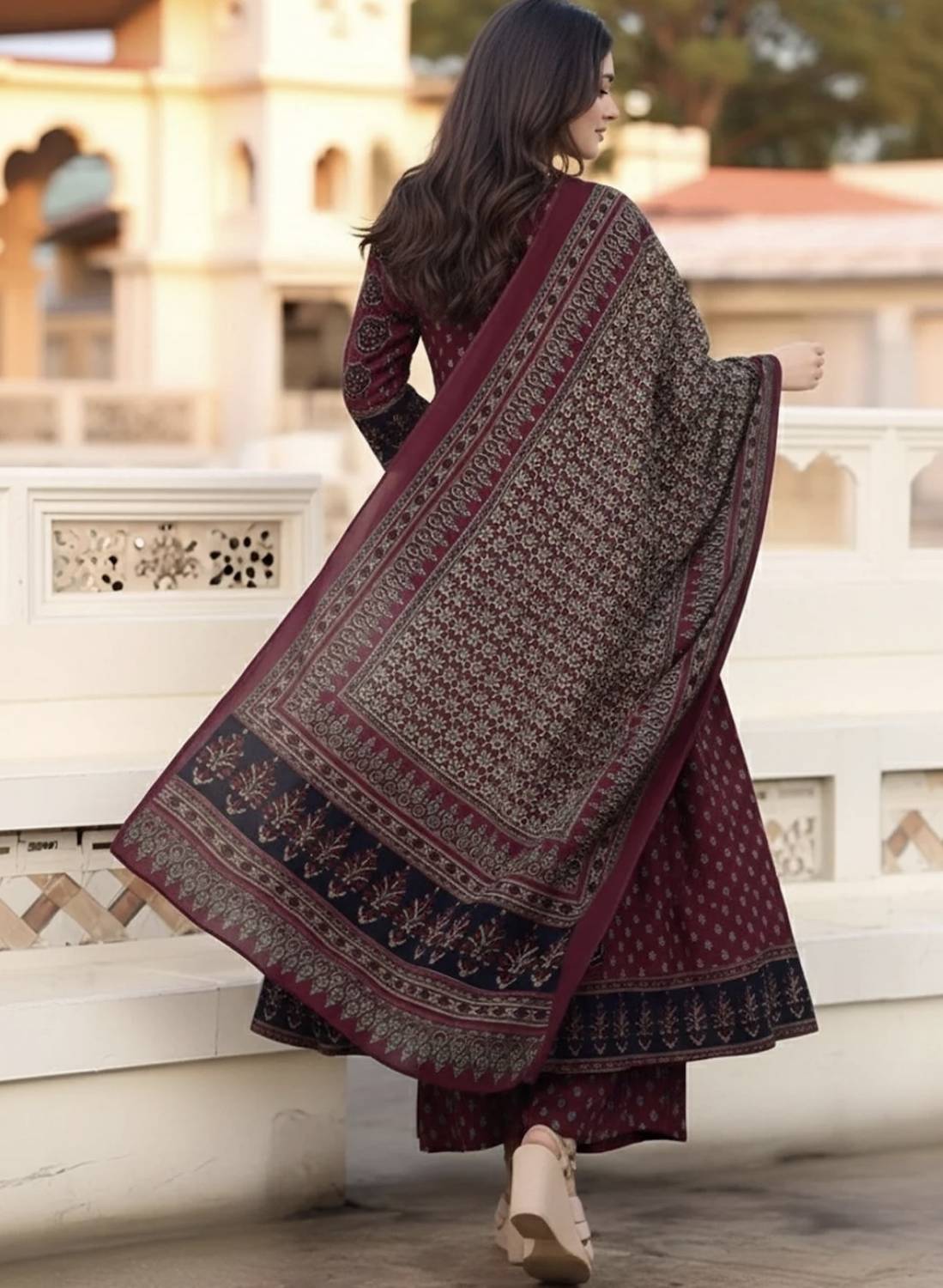 MAK FASHIONS Women Kurta Palazzo Dupatta Set - Image 2