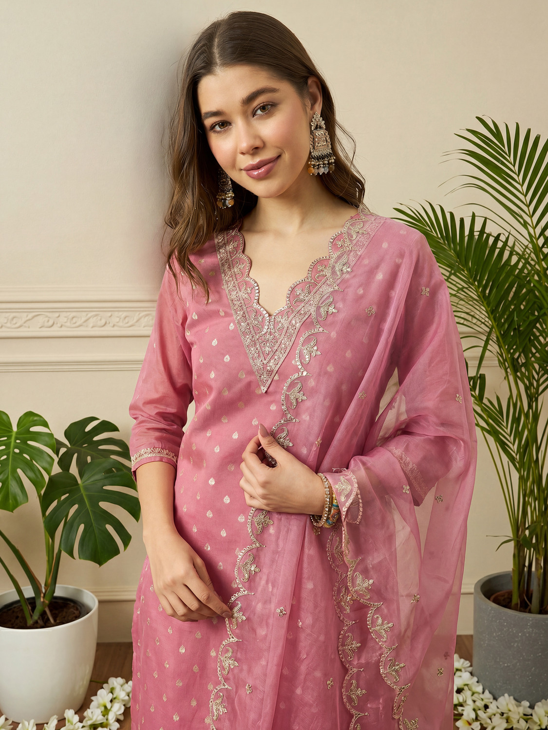 Image of Fabian Fashion Women Kurta Pant Dupatta Set