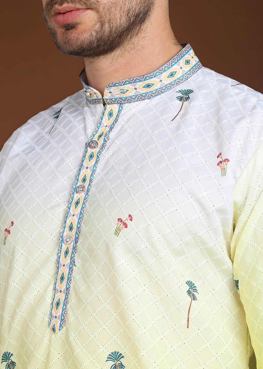 Image of TRANDTIDE Men Kurta Pyjama Set