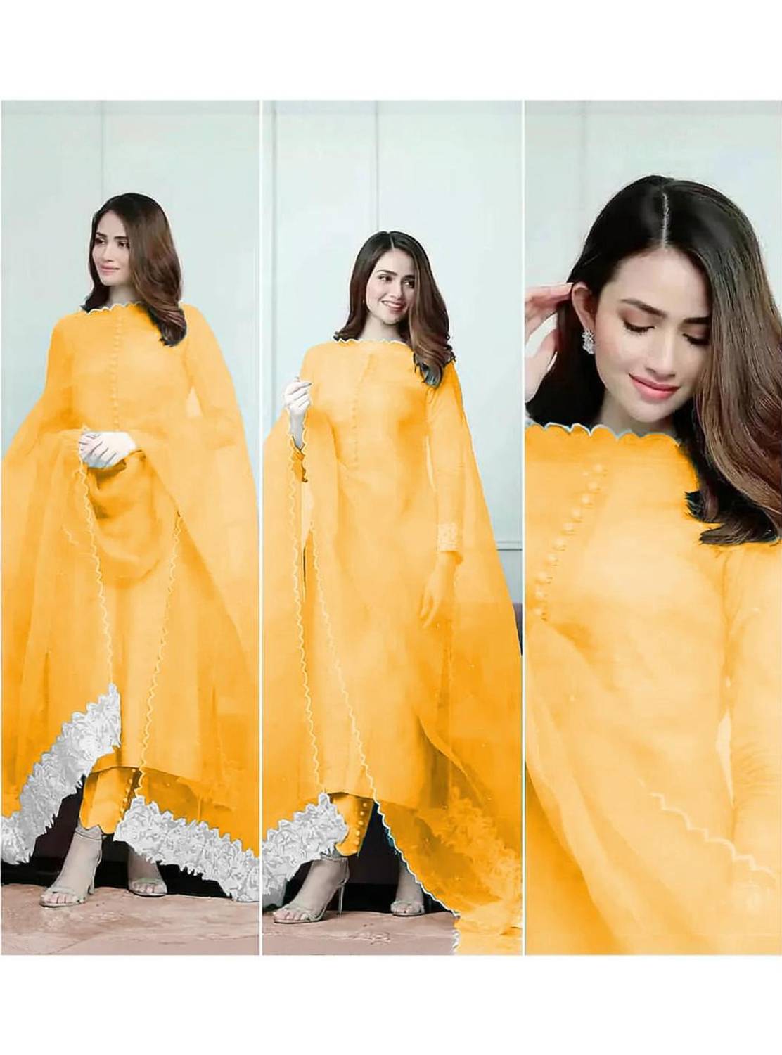 Aatvi Women Kurta Pant Attached Dupatta Set