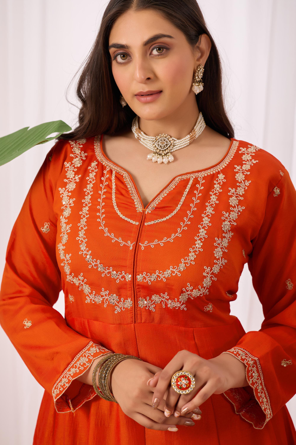Image of OMICRON FAB Women Silk Blend Kurta Pant Dupatta Set