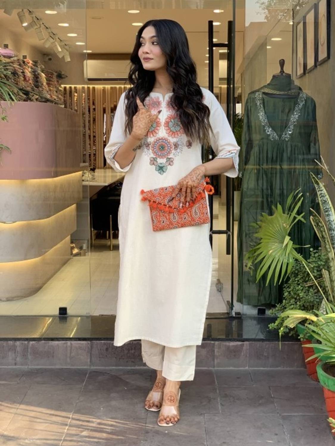 ELEPANTS Women Kurti Pyjama Set - Image 2