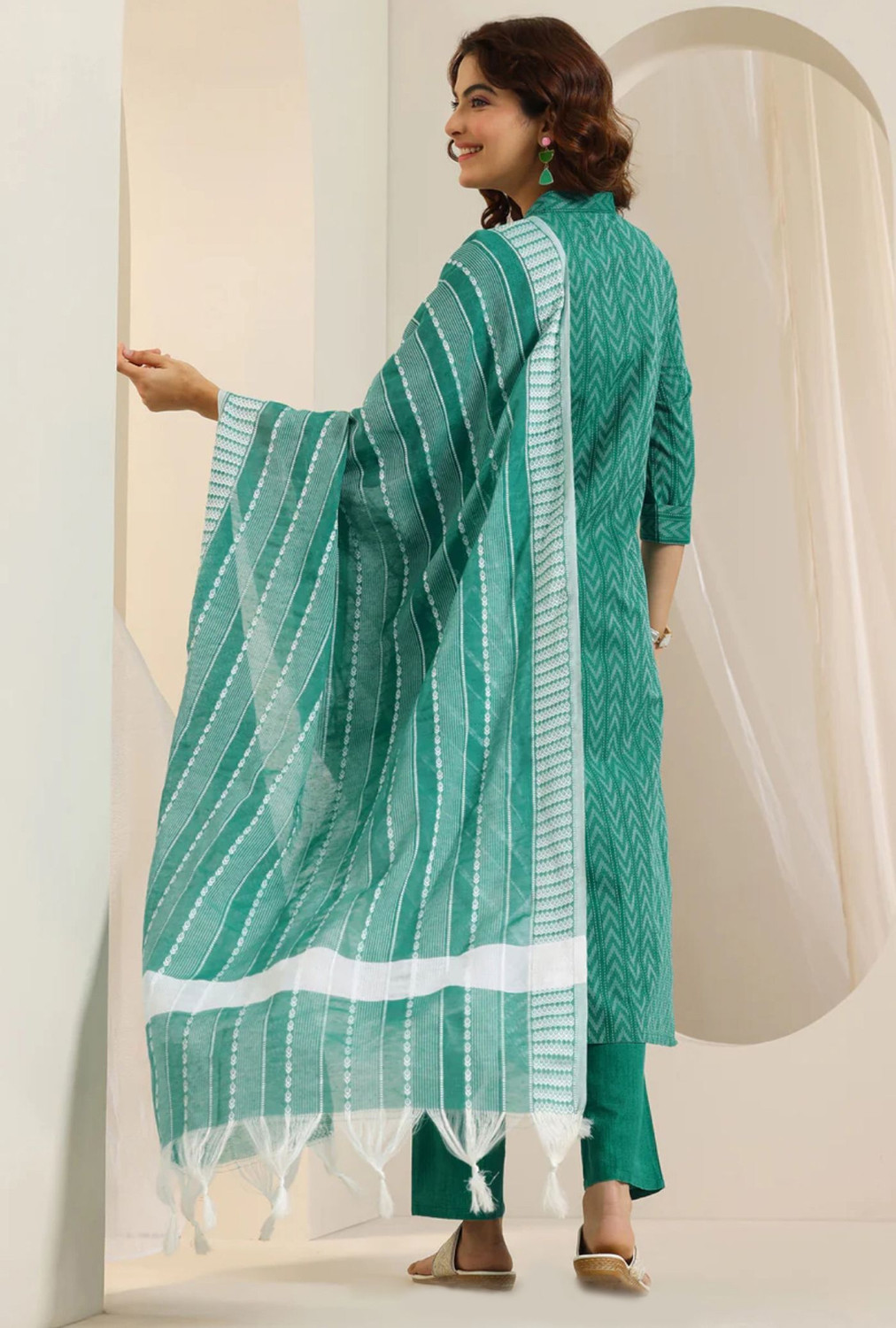 Image of Madarwa Women Kurta Pant Dupatta Set