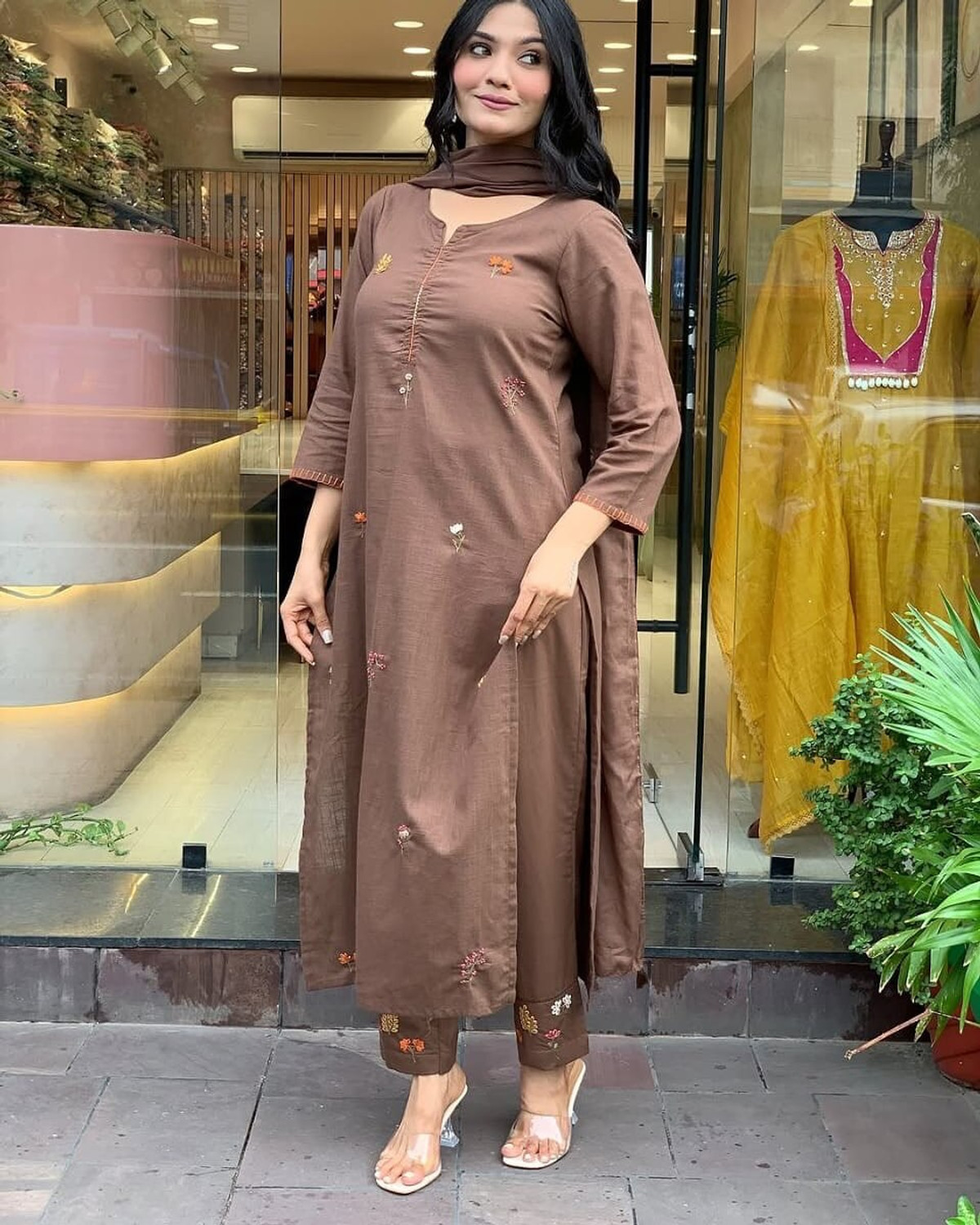 Image of HOMETRACE Women Kurta Pant Dupatta Set
