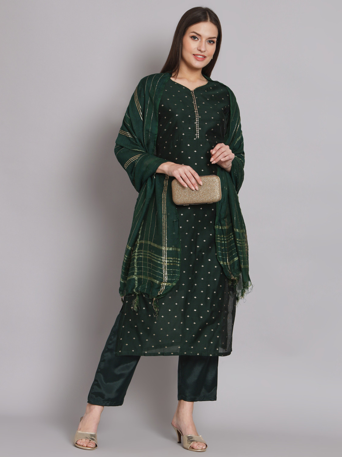 Image of VredeVogel Women Kurta Pant Dupatta Set