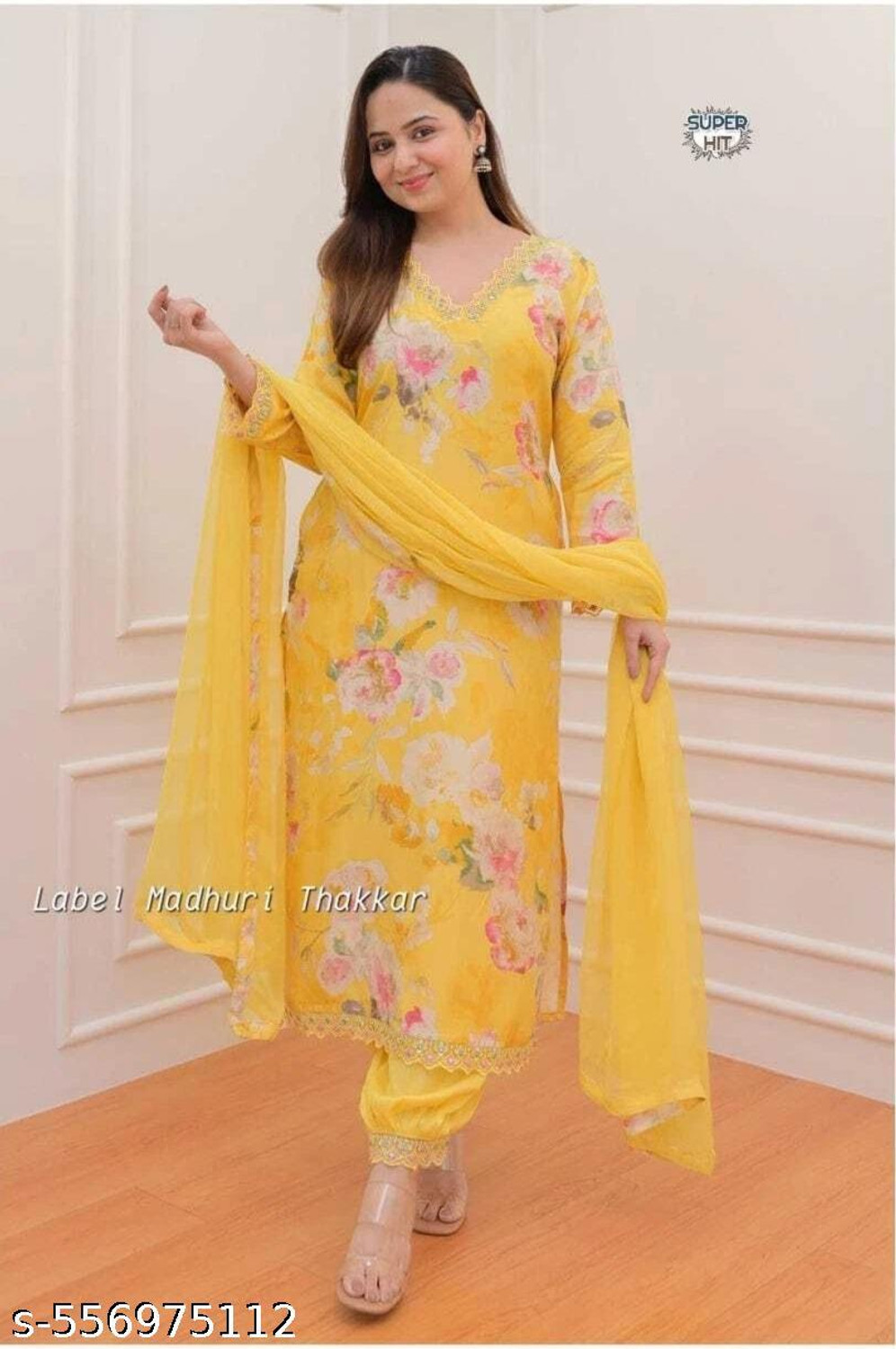 Image of Shree Kandhal Fashion Women Kurti Pant Attached Dupatta Set