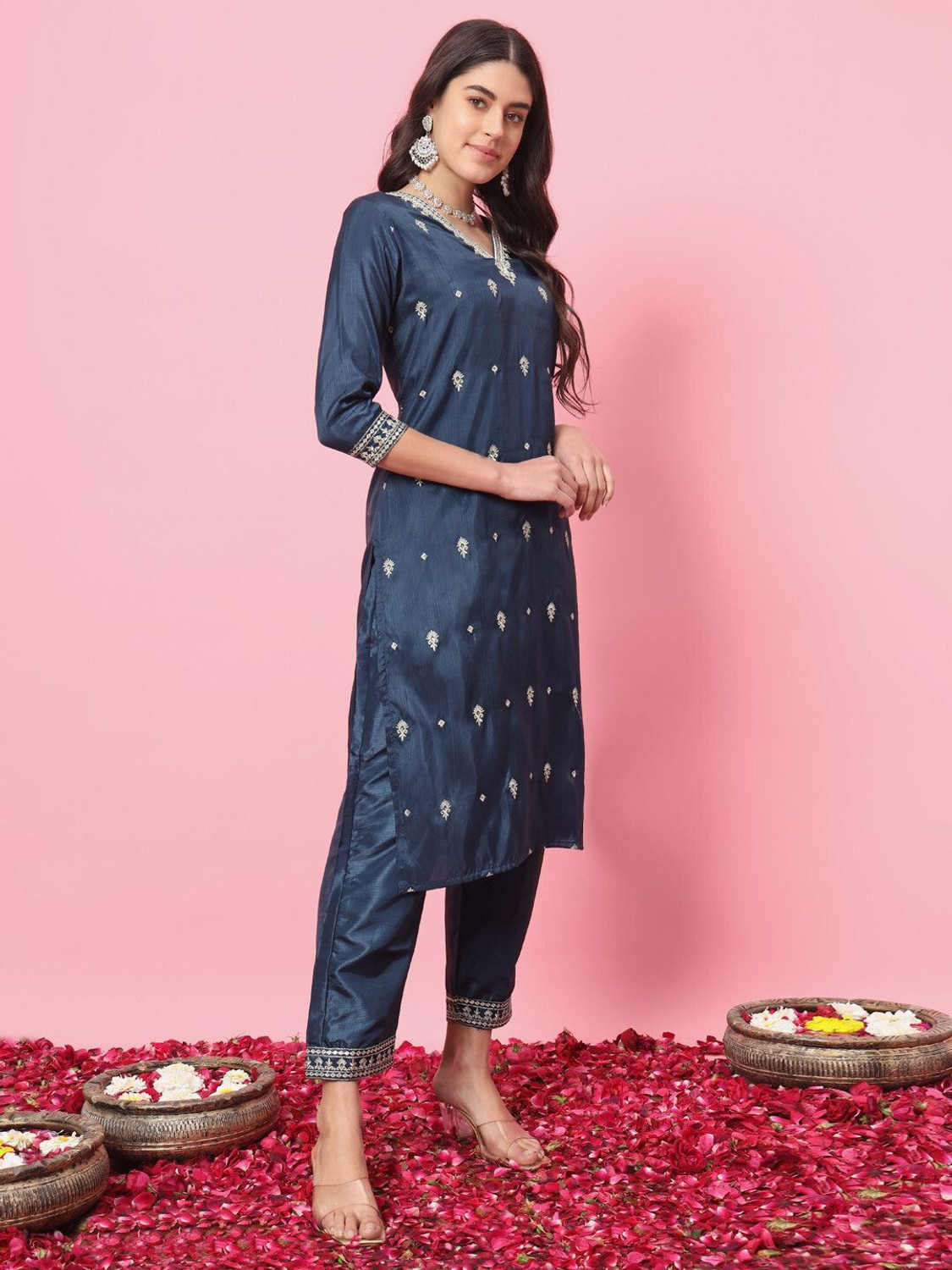 Image of VredeVogel Women Kurta Pant Dupatta Set