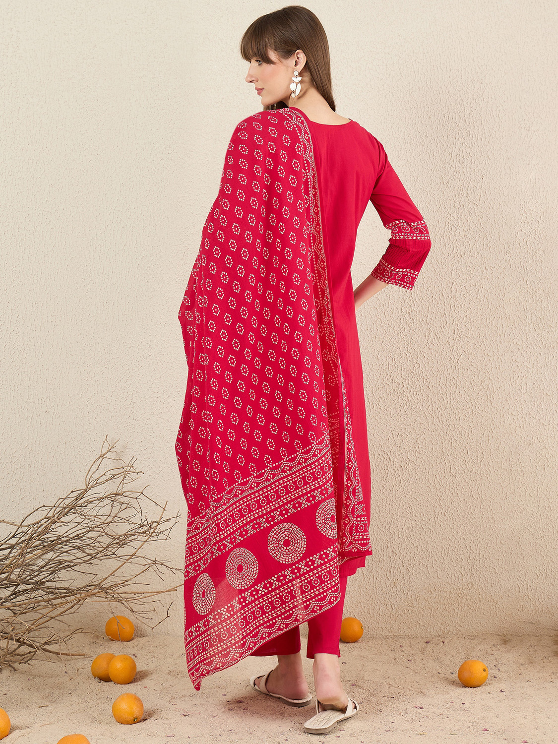 Image of Indo Era Women Kurta Pant Dupatta Set