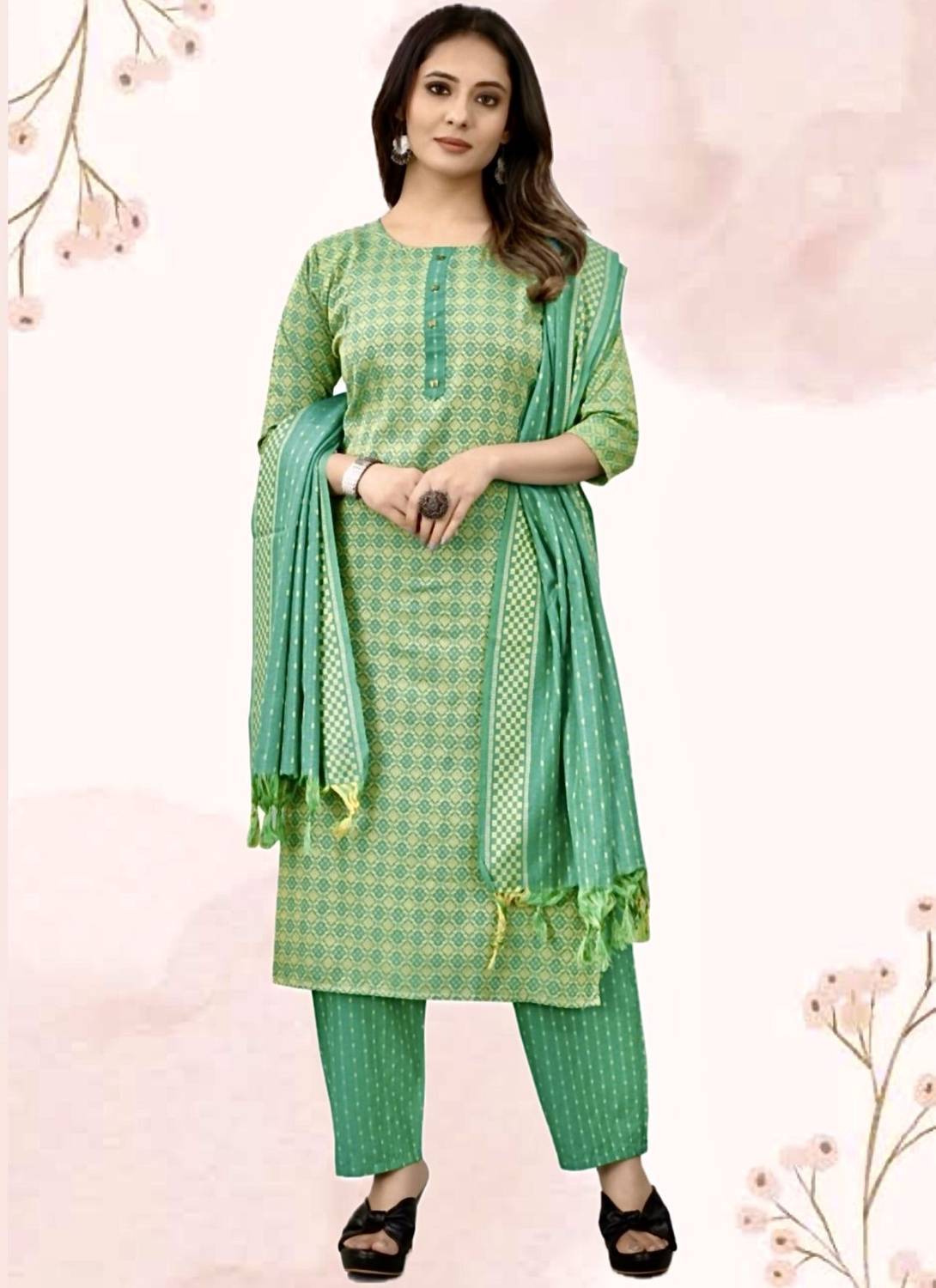 oneshop Women Kurta Pant Dupatta Set
