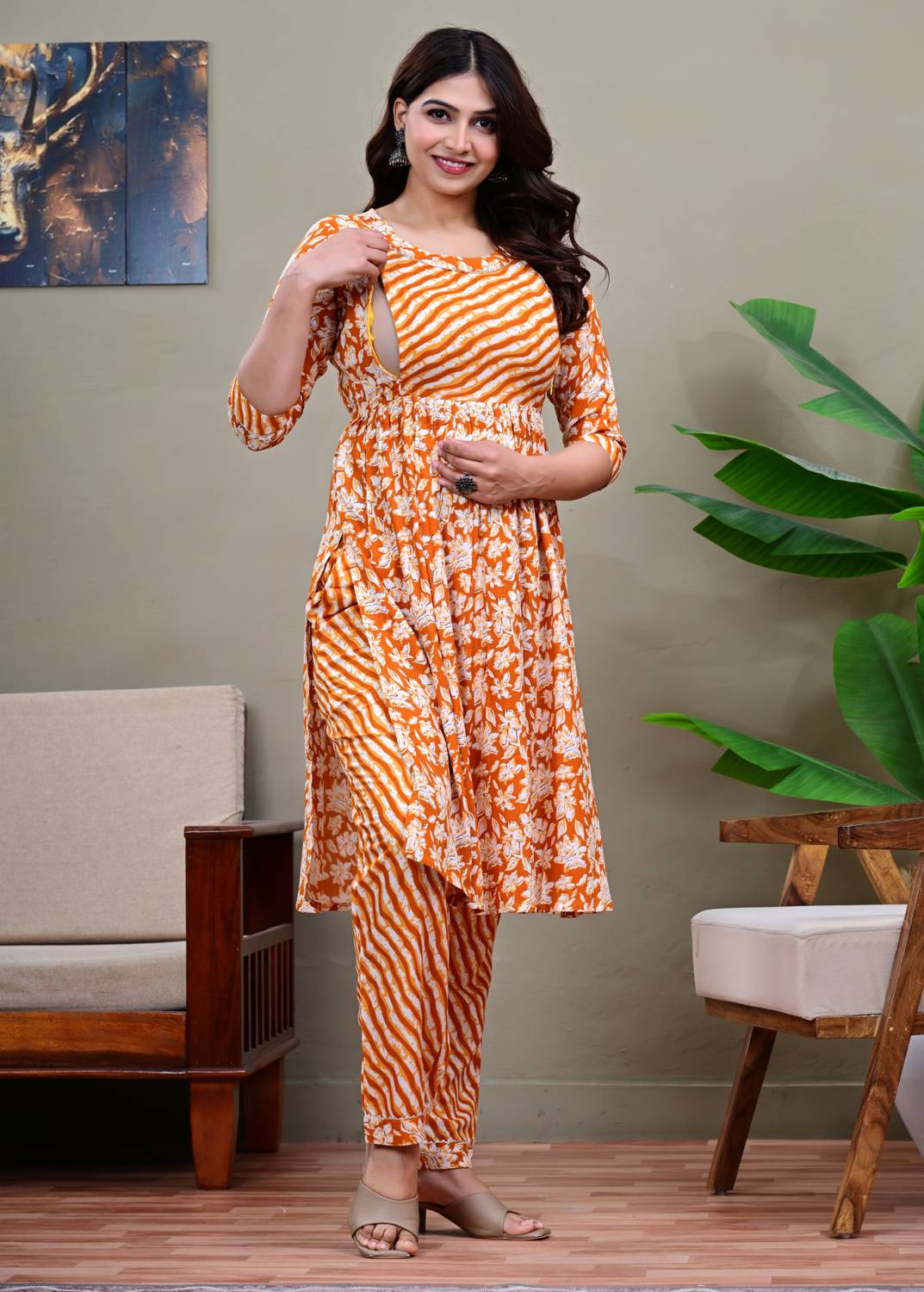 77Taj7 Women Kurta Pant Set