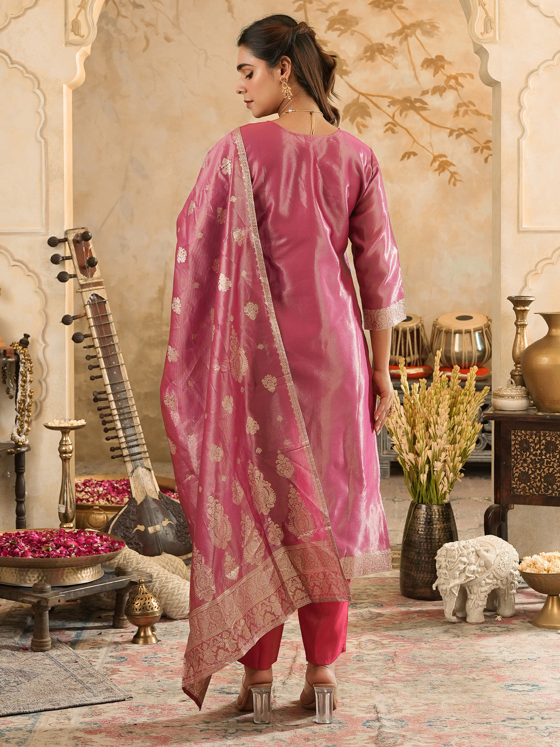 Image of Indo Era Women Kurta Pant Dupatta Set