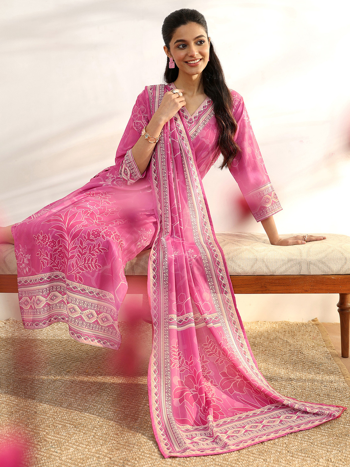 Image of LIBAS Women Kurta Pant Dupatta Set