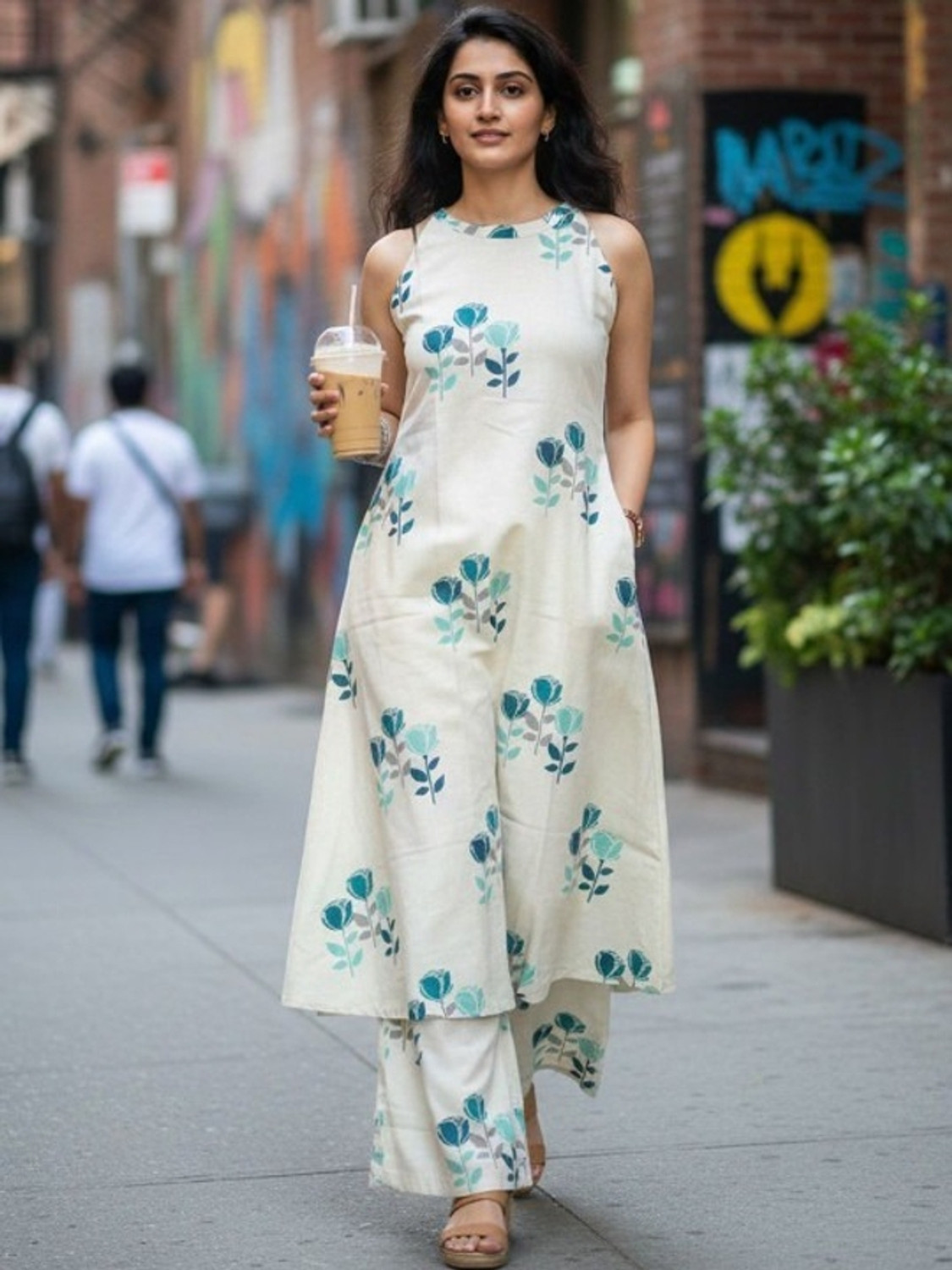 Image of BILVAPATRA Women Kurta Palazzo Set