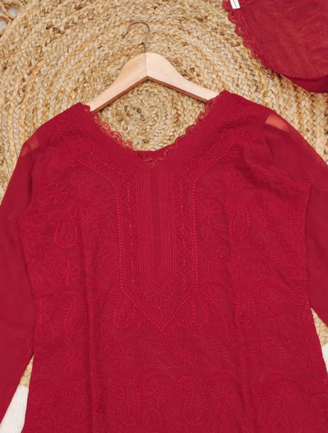 Image of SB EXIM Women Kurta Palazzo Dupatta Set