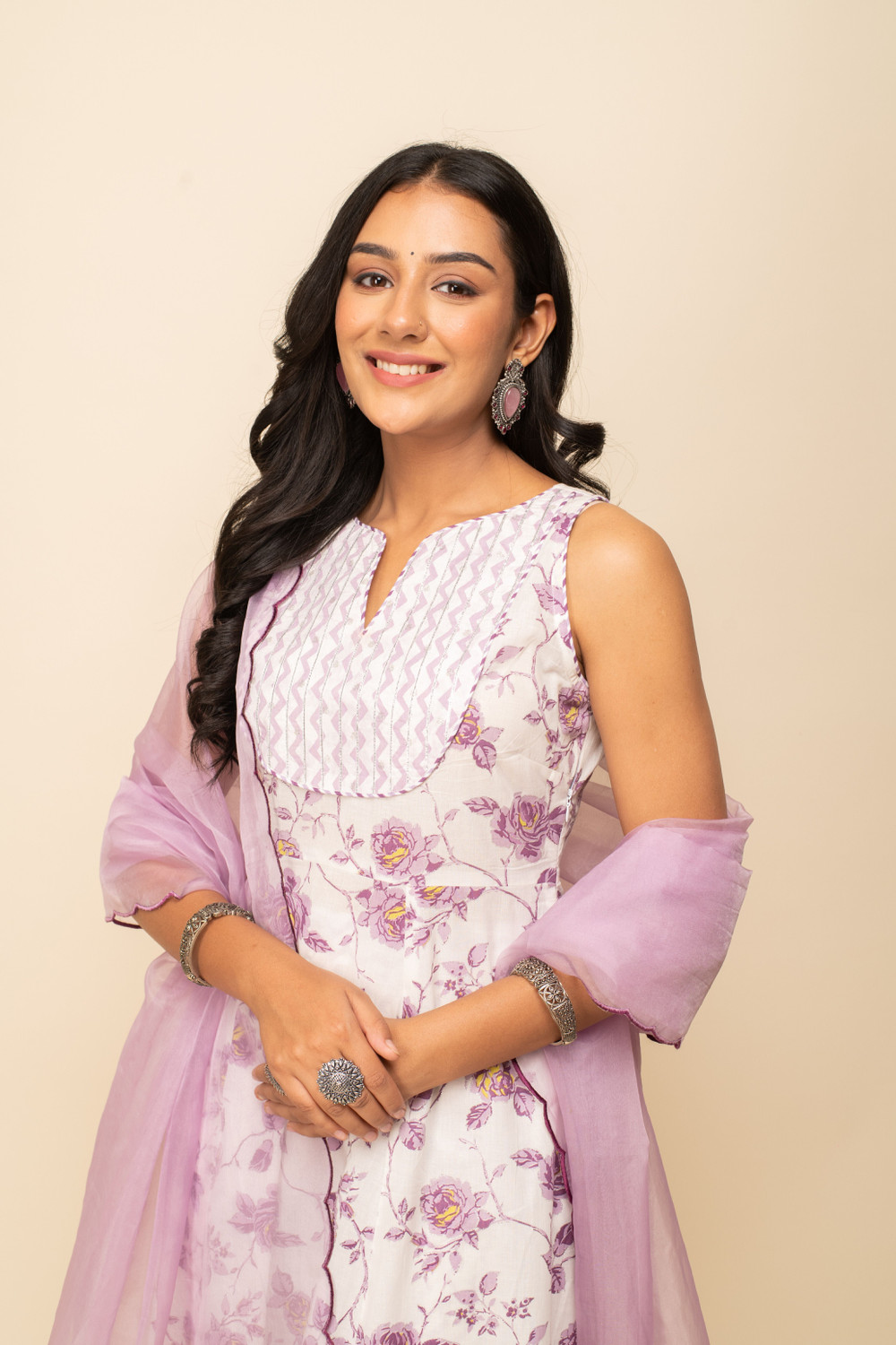 Image of FIORRA Women Kurta Pant Dupatta Set