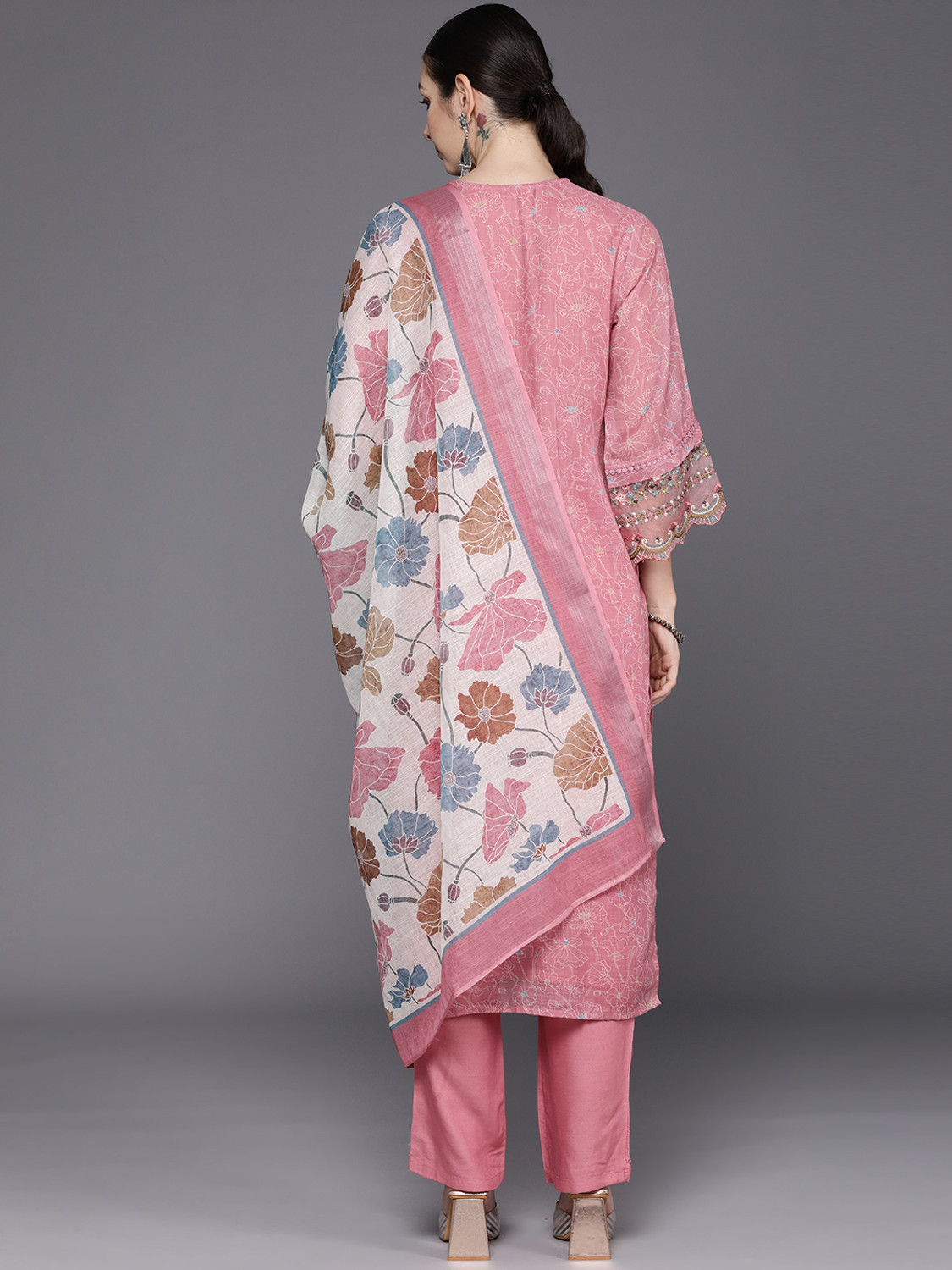 Image of Indo Era Women Kurta Pant Dupatta Set