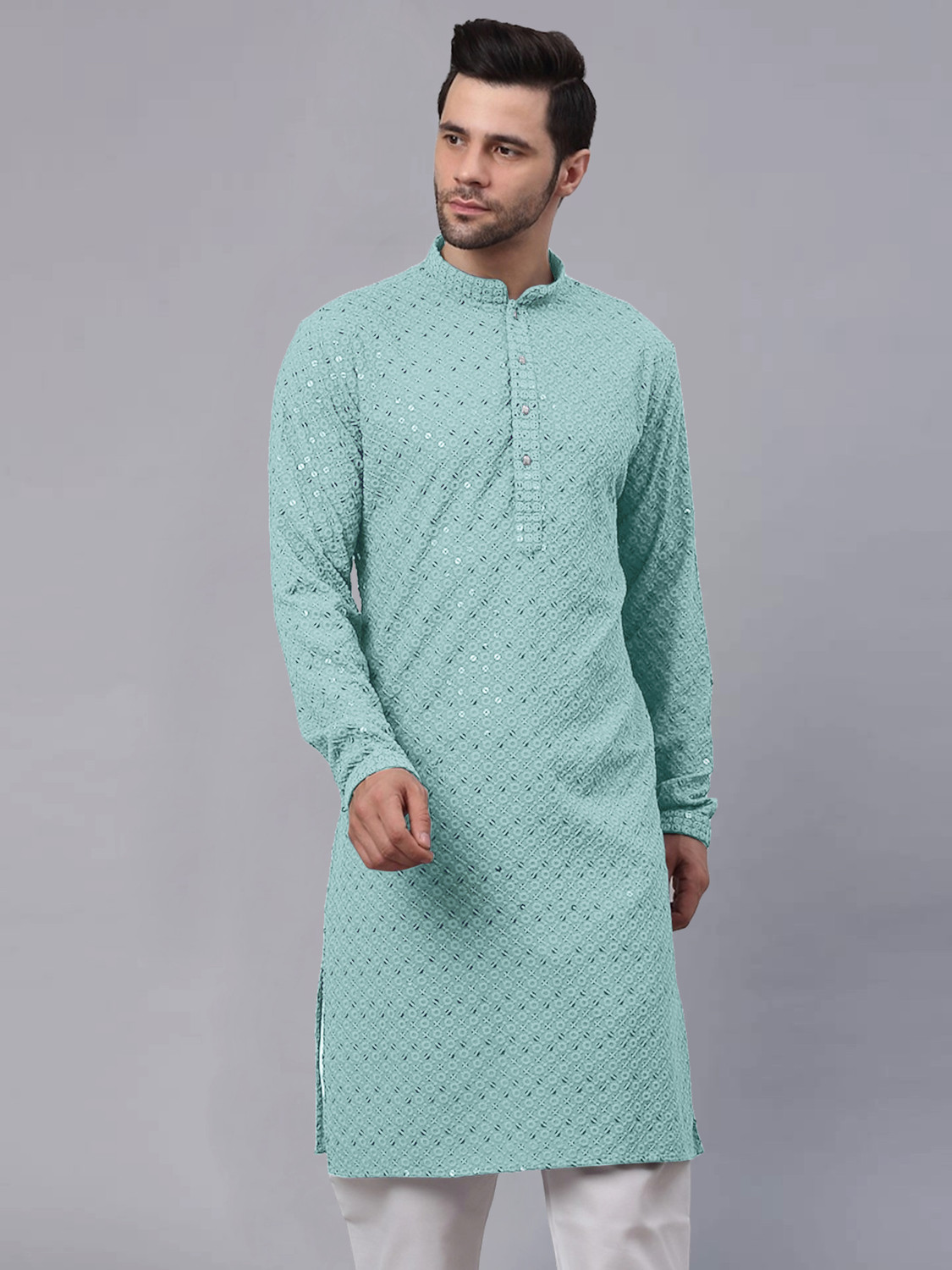 Image of Triom Men Viscose Rayon Kurta Pyjama Set