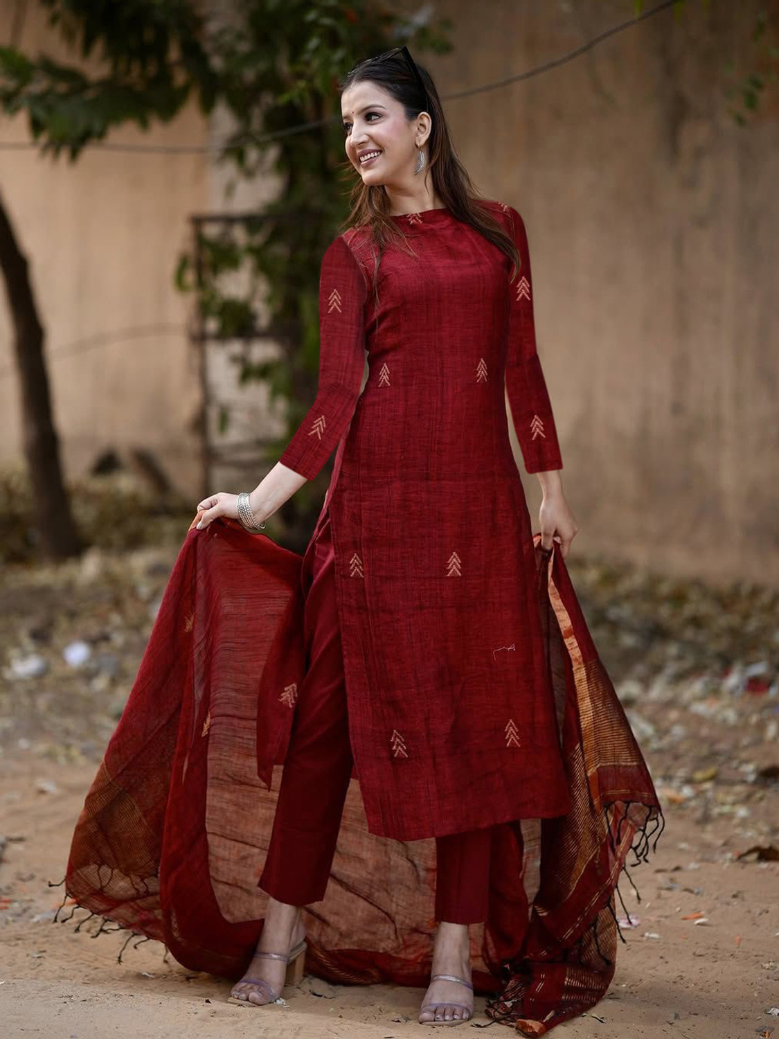 Image of Tasrika Women Kurta Pant Dupatta Set