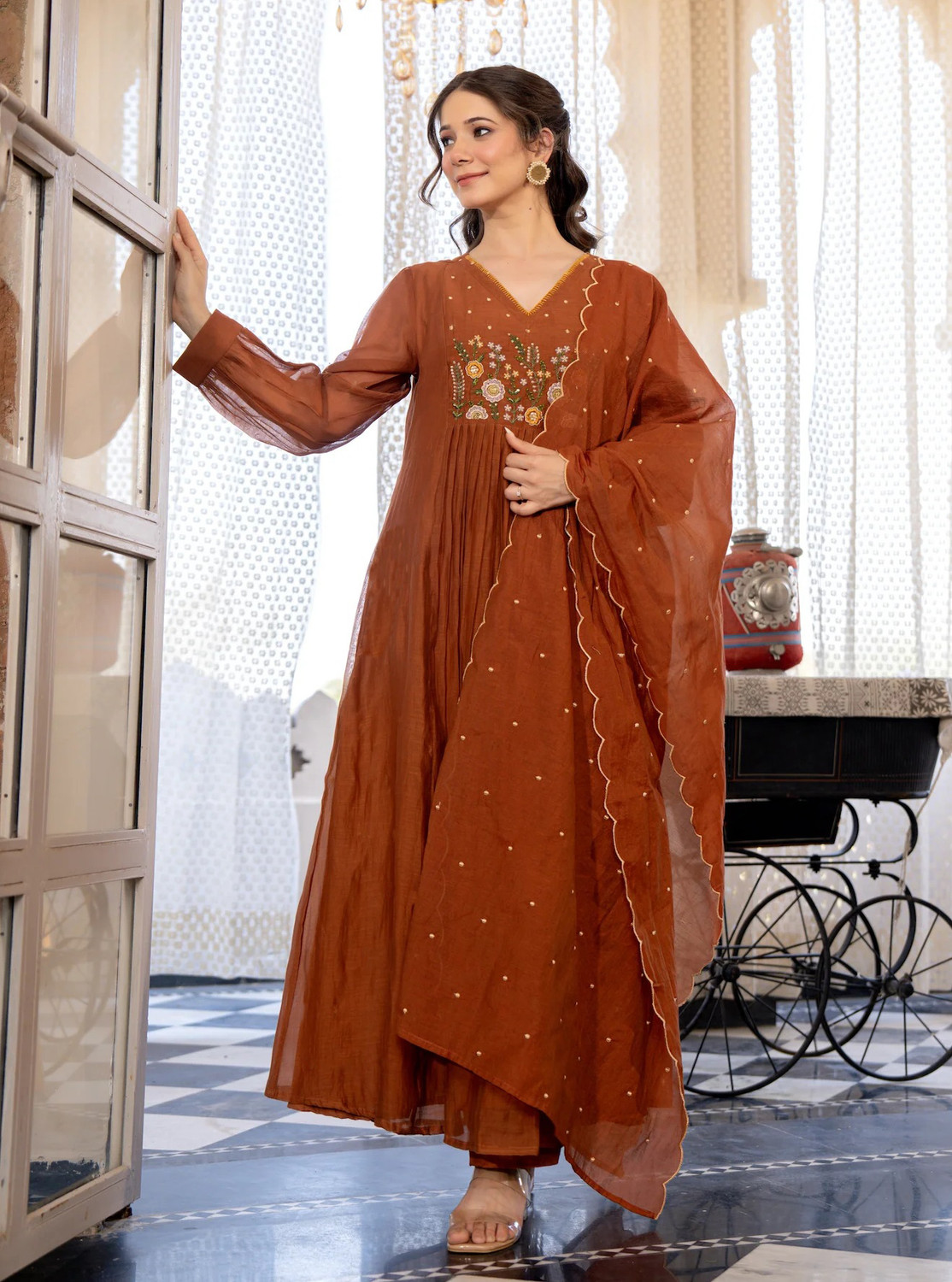 Image of Klosia Women Kurta Pant Dupatta Set