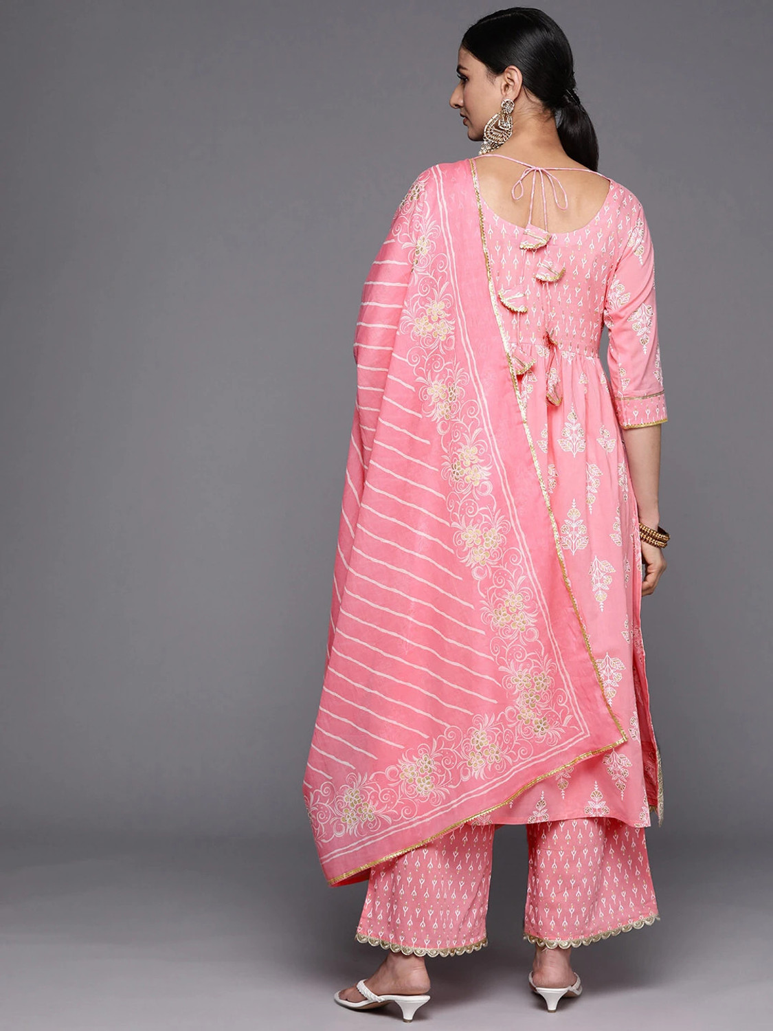 Image of LIBAS Women Kurta Palazzo Dupatta Set