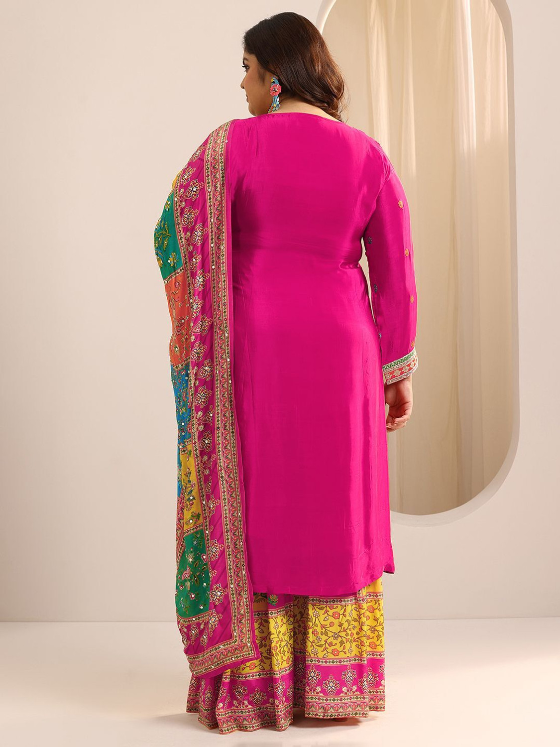 Image of EXTRA LOVE BY LIBAS Women Kurta Sharara Dupatta Set