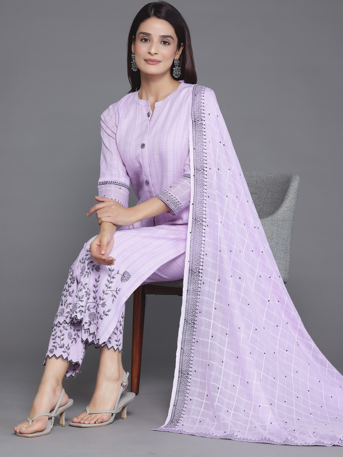 Image of LIBAS Women Kurta Pant Dupatta Set