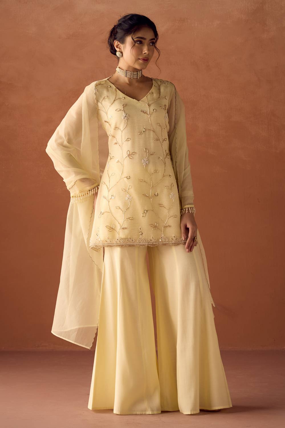 FIORRA Women Kurta Sharara Dupatta Set - Image 3
