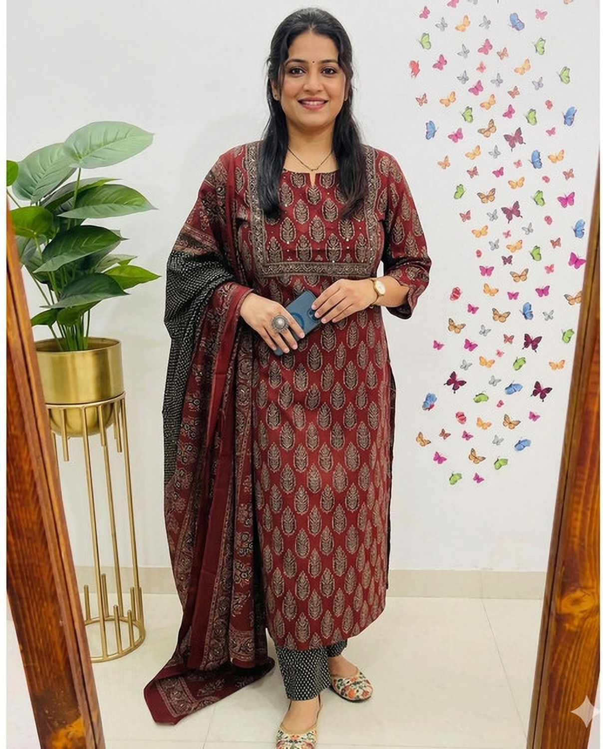 Image of ARP fashion Printed Kurta, Dhoti Pant & Dupatta Set