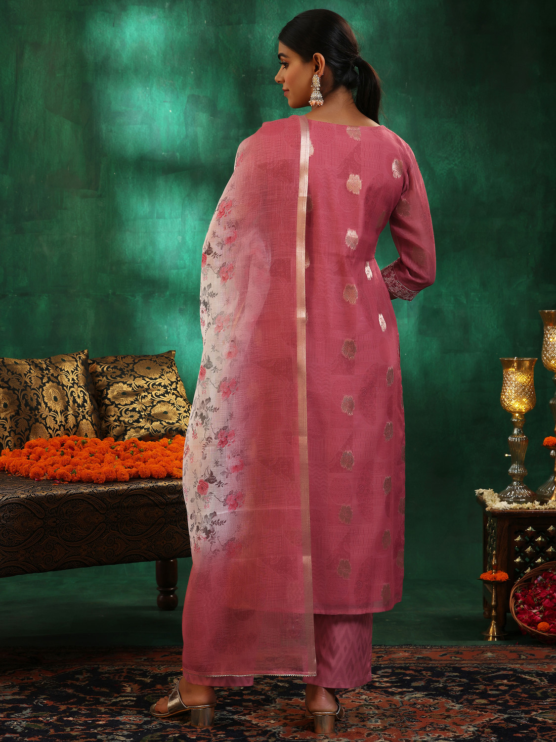 Image of LIBAS Women Kurta Pant Dupatta Set