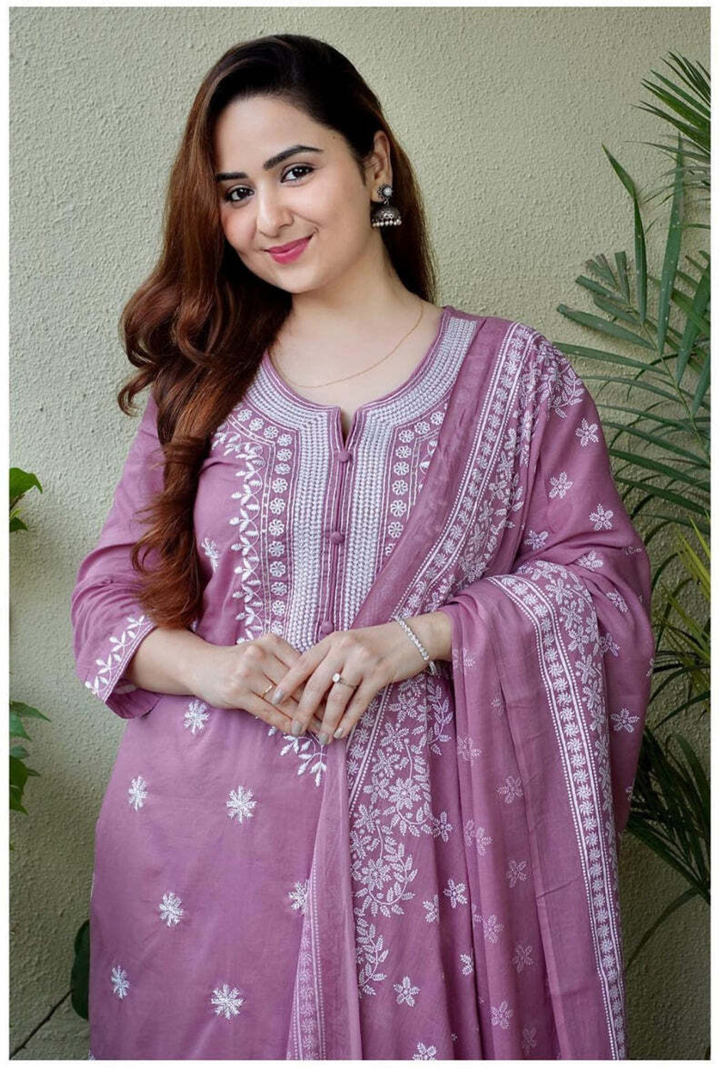 Image of ANERITEXARC Embroidered Kurta, Trouser /Pant & Dupatta Set