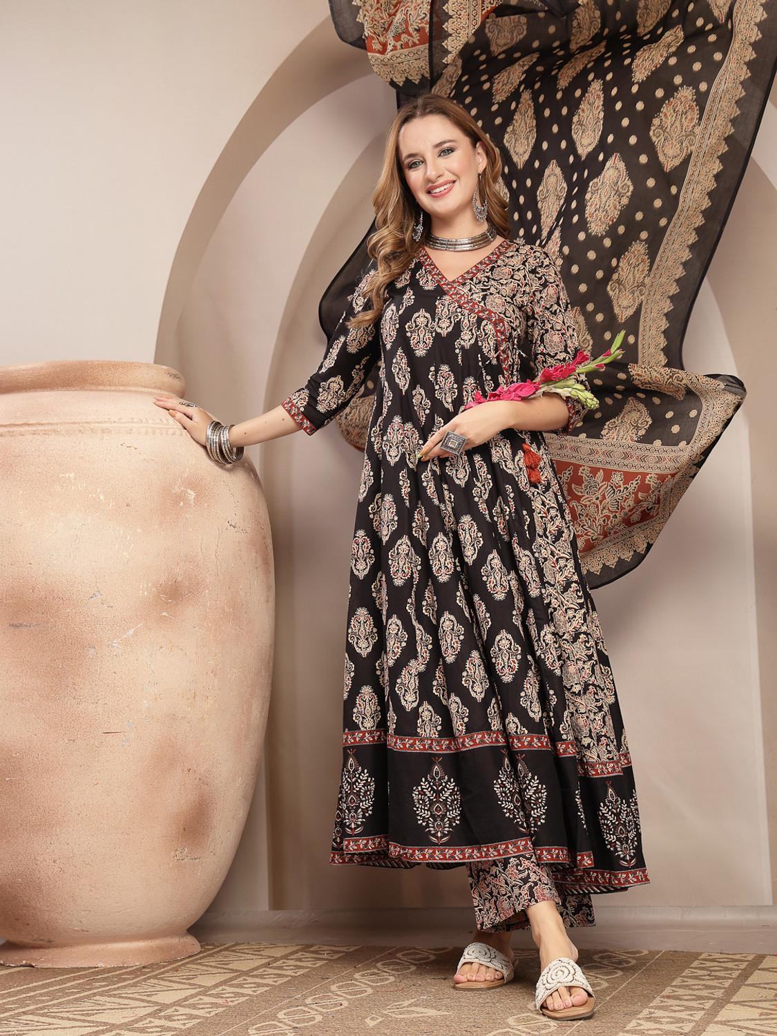 Nishabd Women Kurta Palazzo Dupatta Set