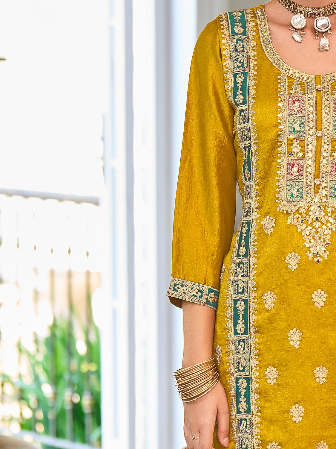 Image of Indo Era Women Kurta Pant Dupatta Set
