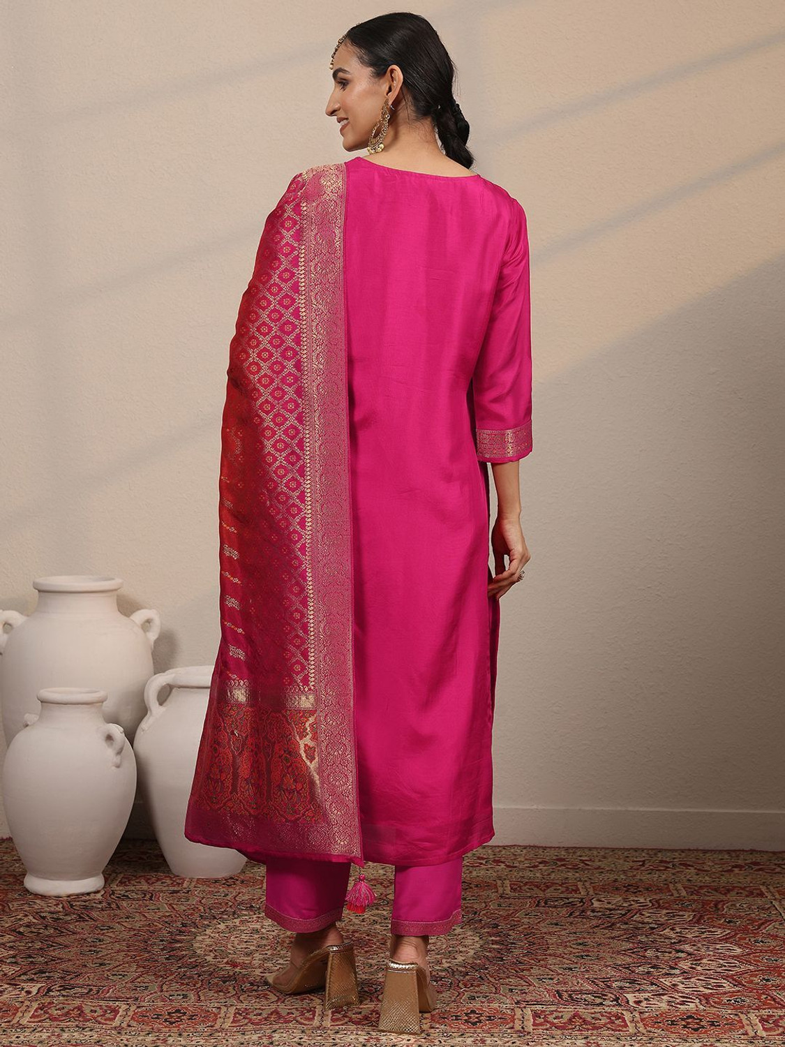 Image of LIBAS Women Kurta Pant Dupatta Set