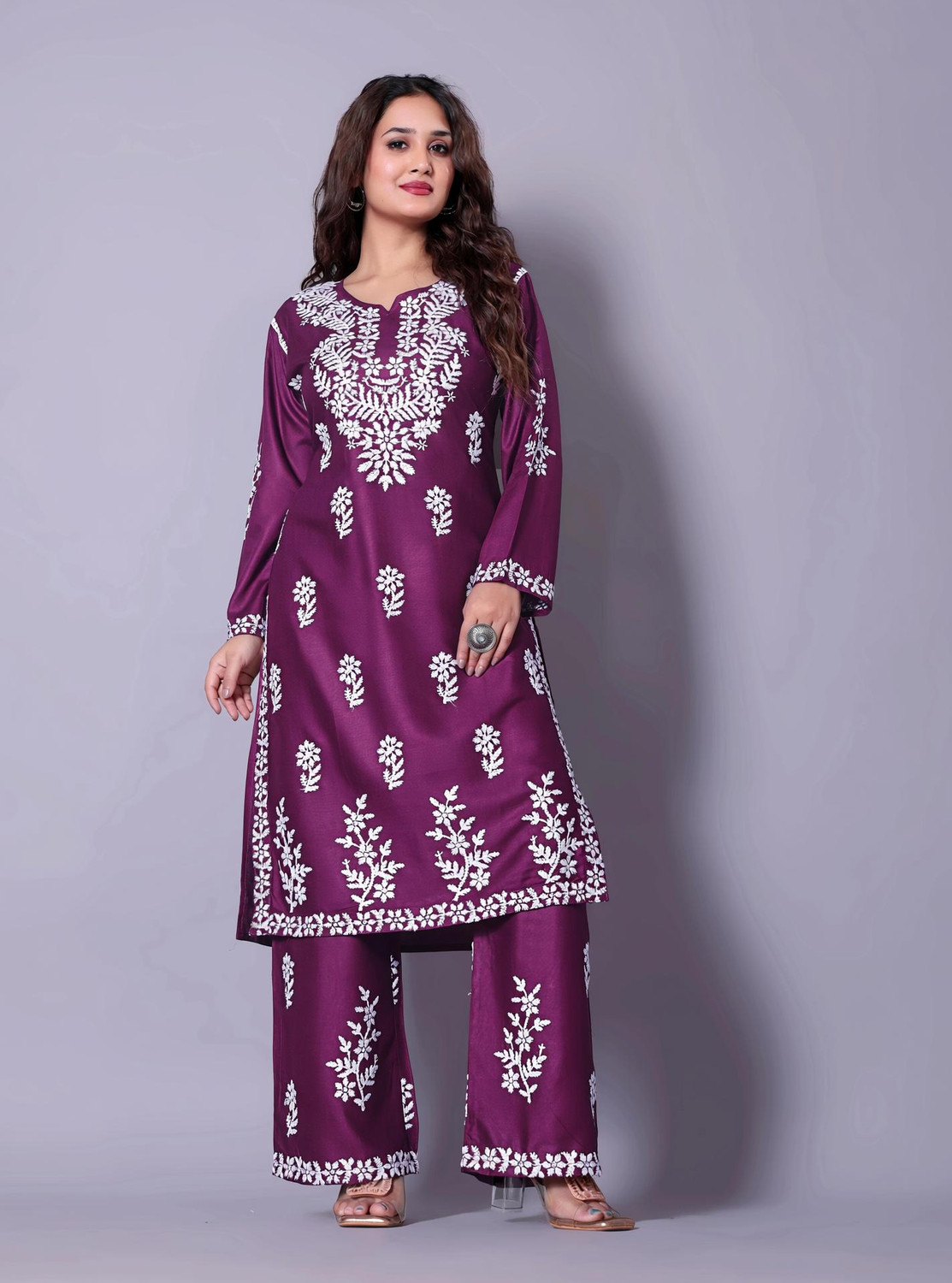 Image of RUDRALIFESTYLE Women Kurta Palazzo Set