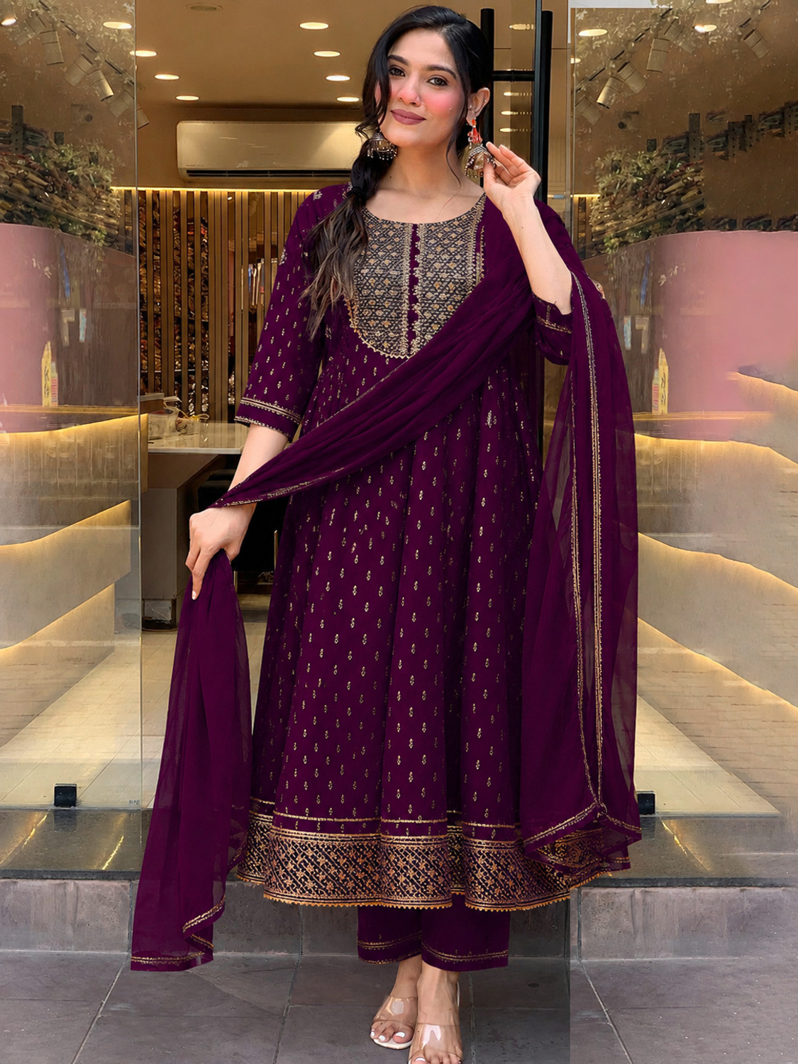 Image of Queens Fab Women Kurta Pant Dupatta Set