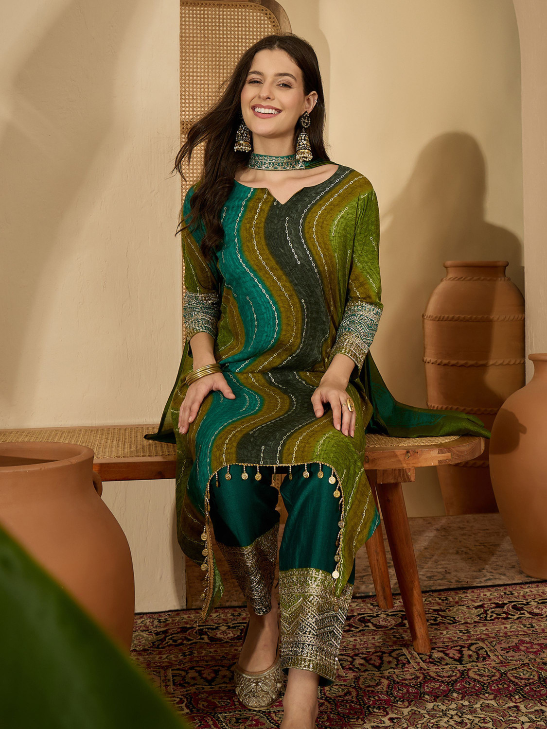 Youthnic Women Kurta Pant Dupatta Set
