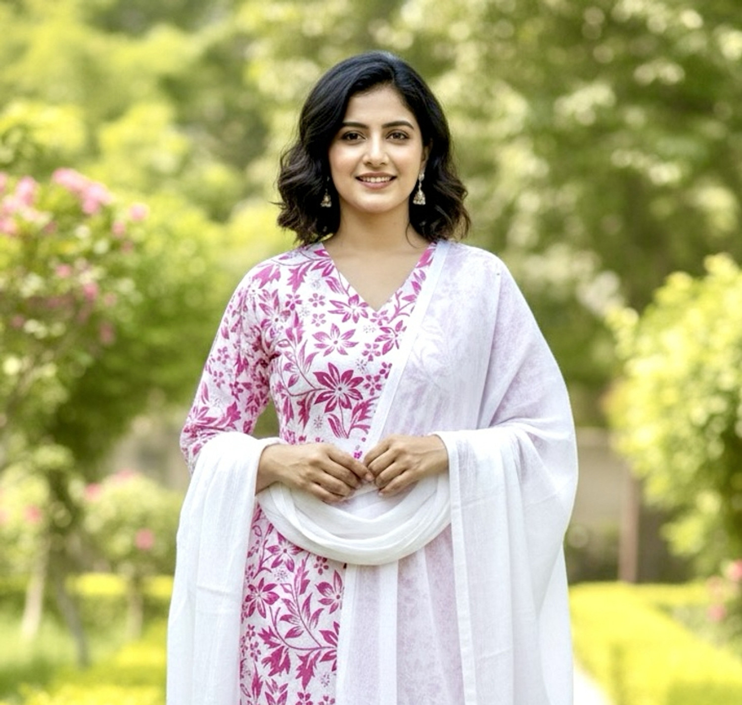 Image of RICF ROYALS INDIA FASHION COLLECTION Women Kurti Palazzo Dupatta Set