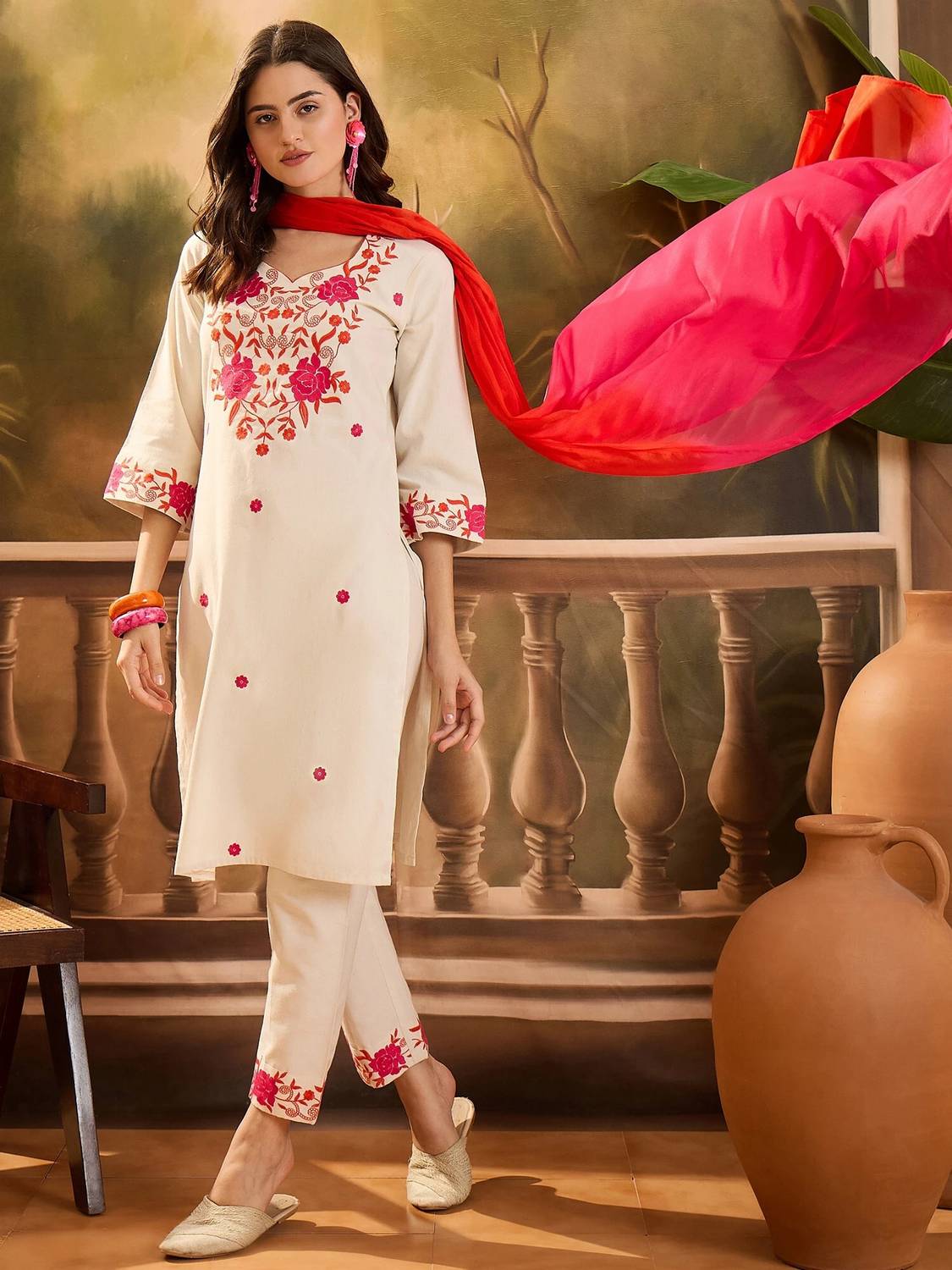 Youthnic Women Kurta Pant Dupatta Set - Image 5