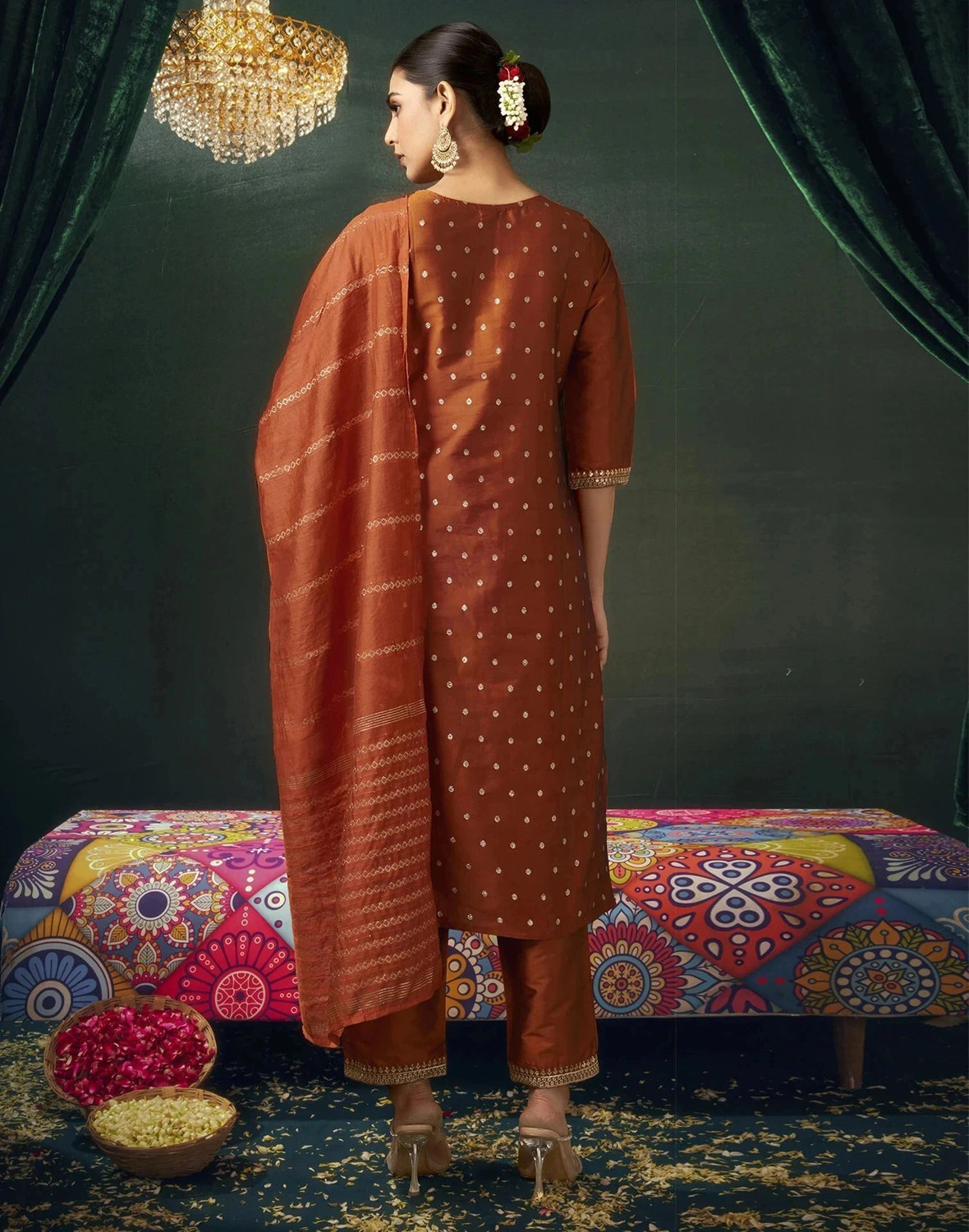 Image of Skylee Women Kurta Pant Dupatta Set