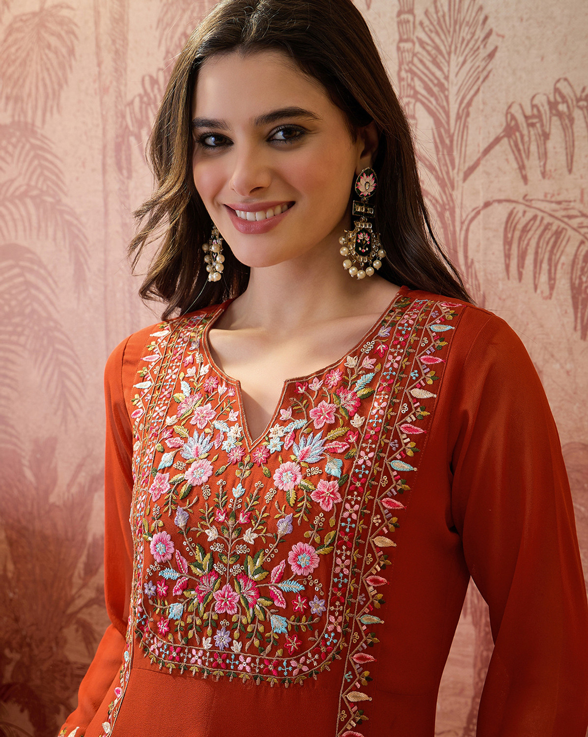 Image of Sangria Women Kurta Palazzo Set