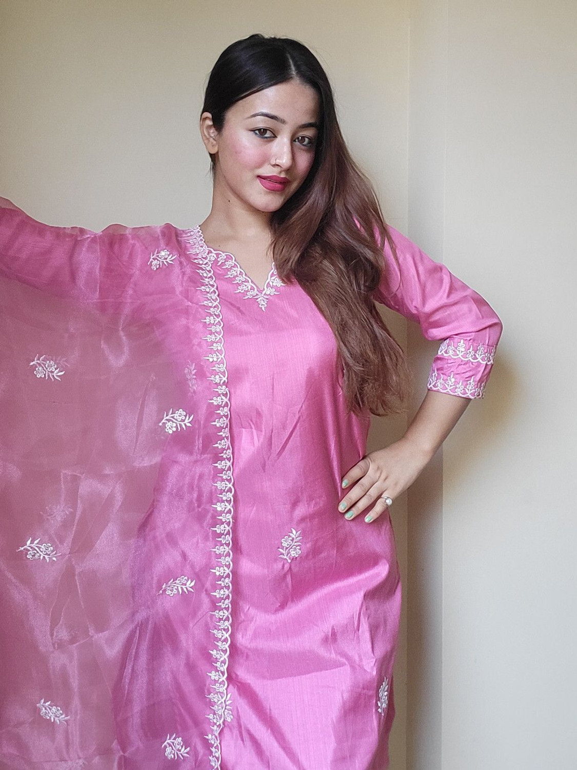 Image of VredeVogel Women Kurta Pant Dupatta Set