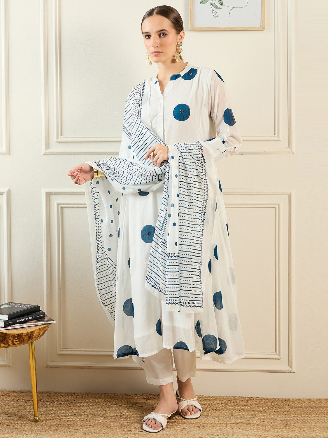 Image of Indo Era Women Kurta Pant Dupatta Set