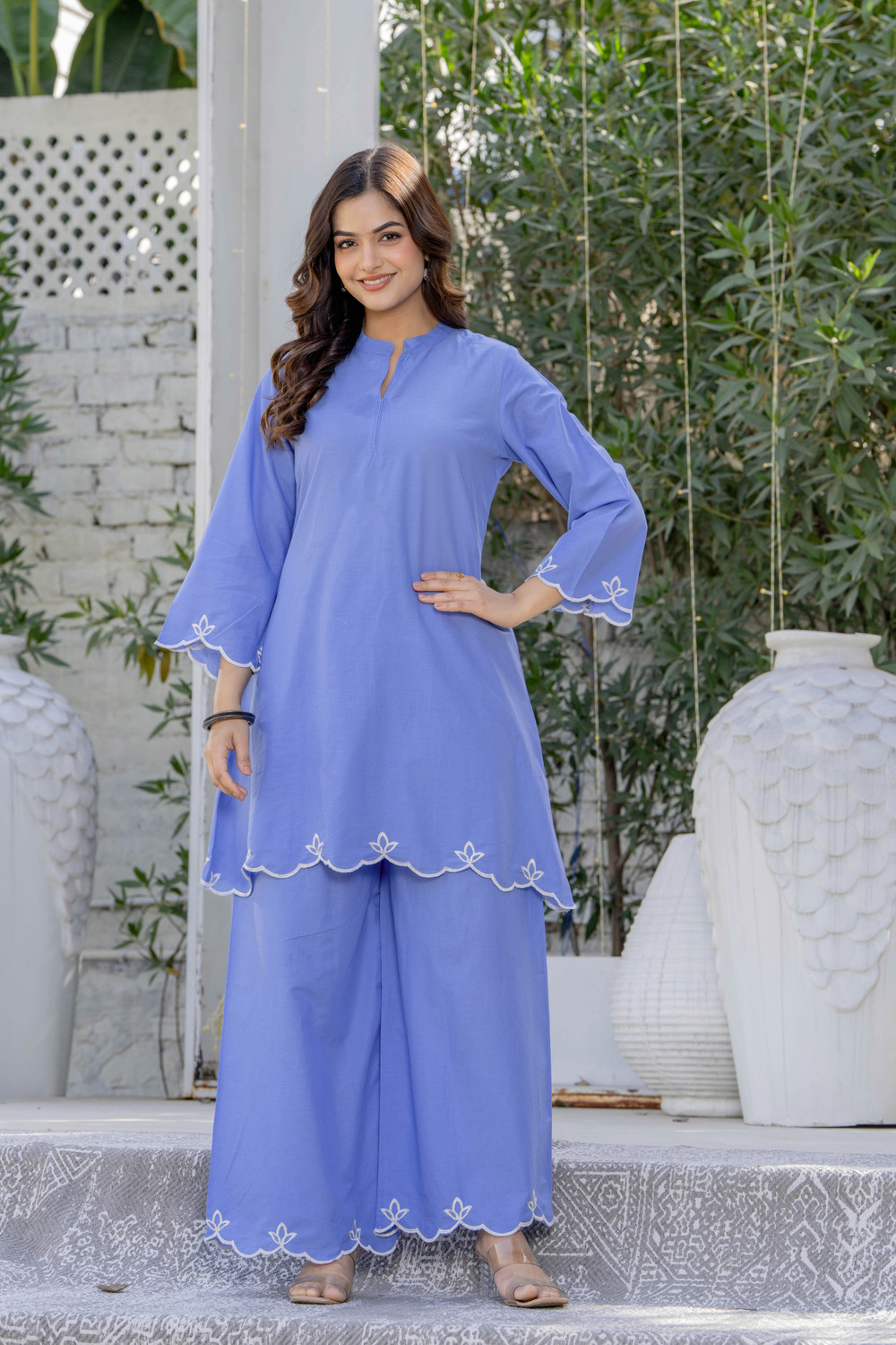 Image of CHARVI CREATION Women Kurti Palazzo Set