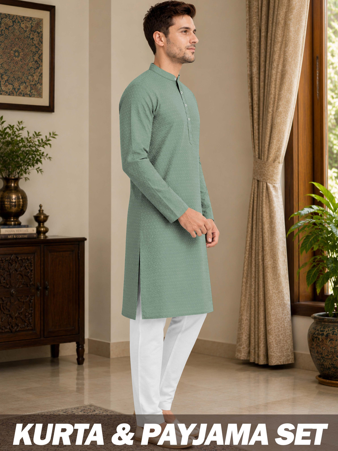 Image of VeBNoR Men Kurta Pyjama Set