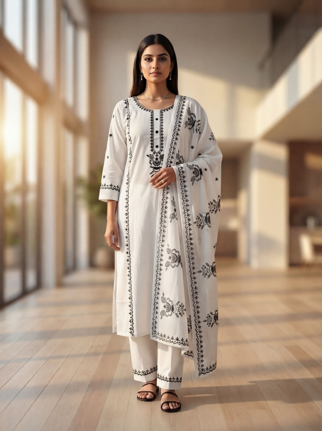 Image of ONIYURI Women Kurta Pant Dupatta Set