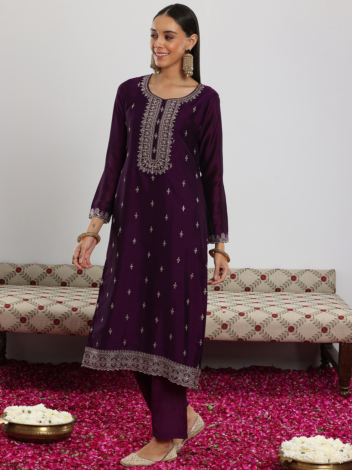 Image of LIBAS Women Kurta Pant Dupatta Set
