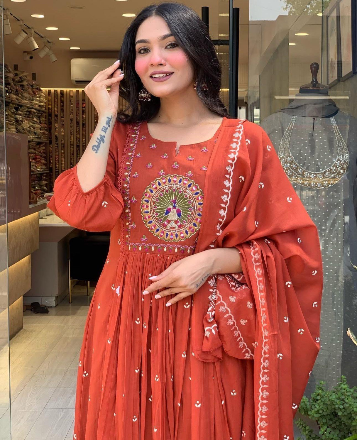 Image of Rangshalaa Women Kurta Palazzo Dupatta Set